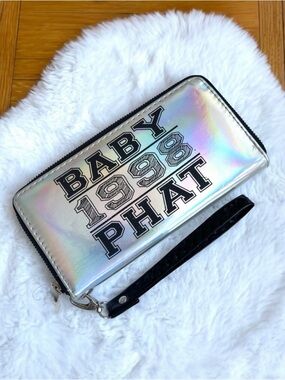 BABY PHAT wallet iridescent grey
